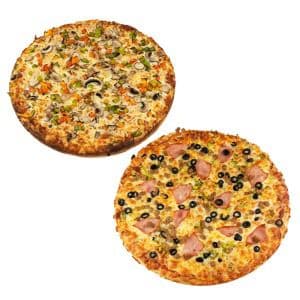 Two Pizzas with Two Toppings Each (Monday, Tuesday, Wednesday only)